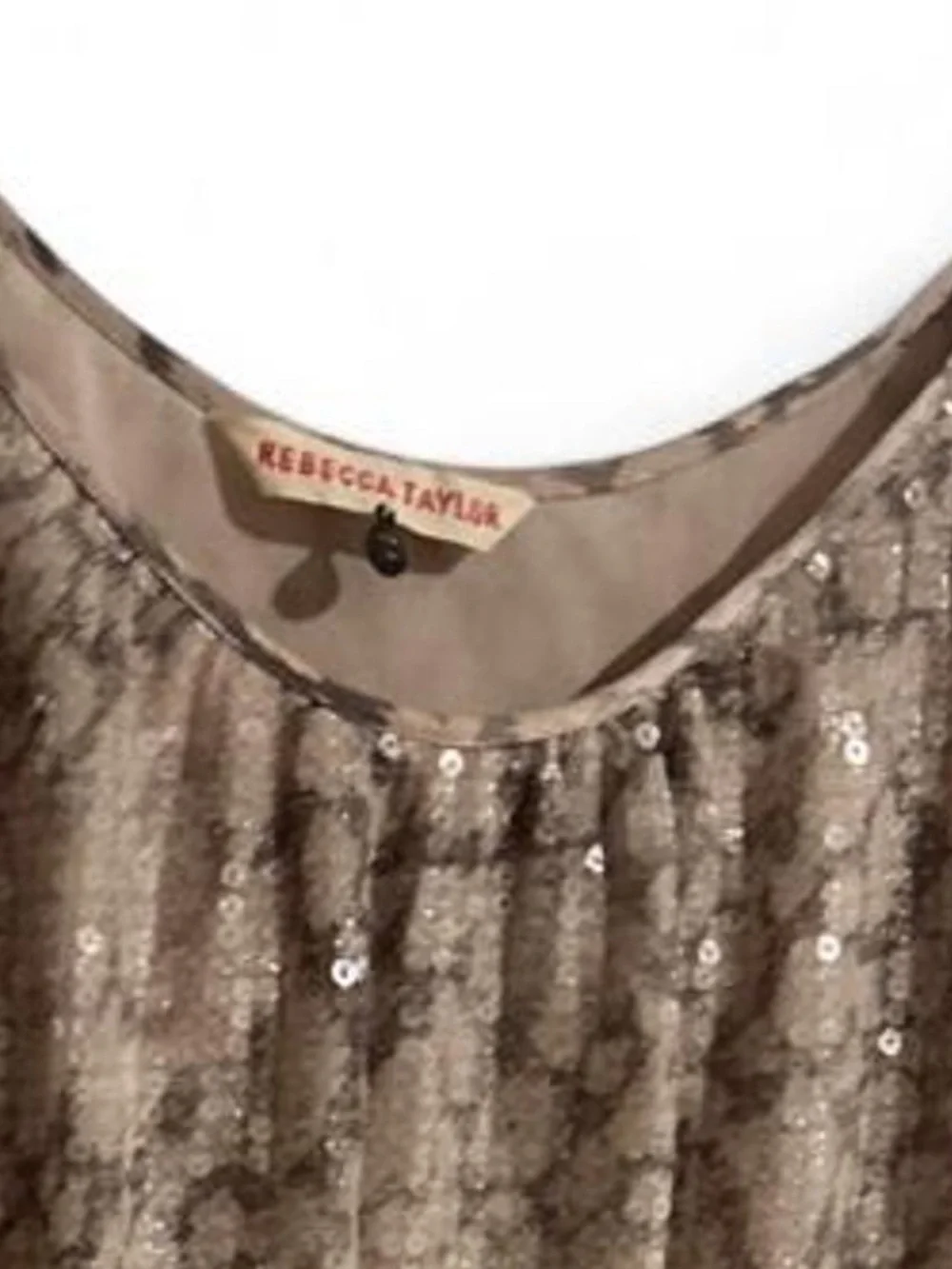 Rebecca Taylor Size 12 Silvery sequin mini dress with gray snakeskin print